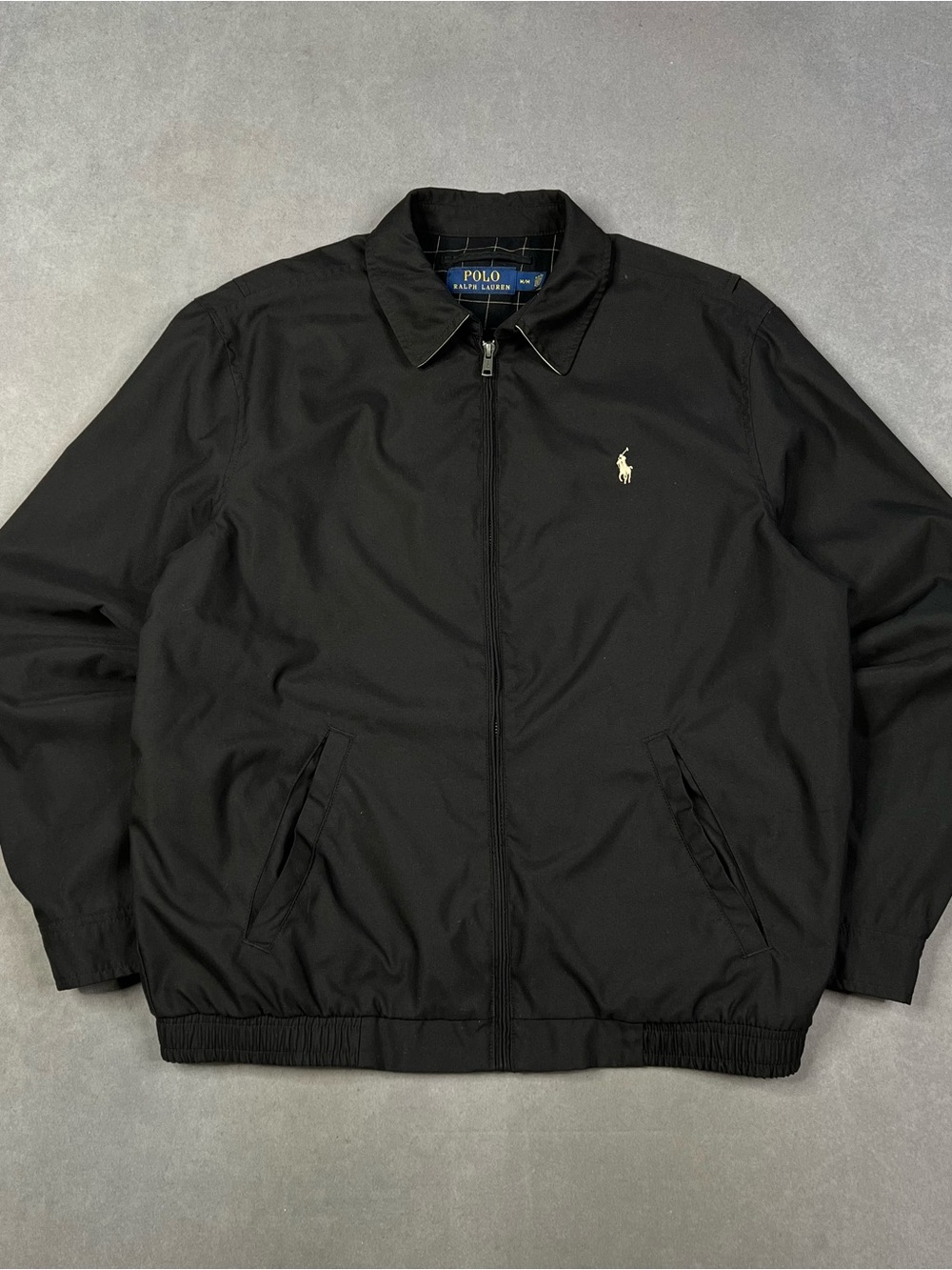 Polo Ralph Lauren Herrington Windbreaker Jacket Black Size Medium